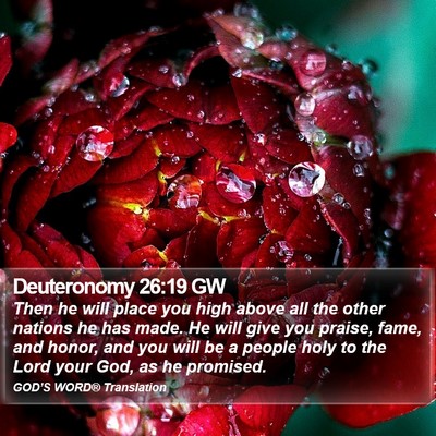 Deuteronomy 26:19 GW Bible Verse Image