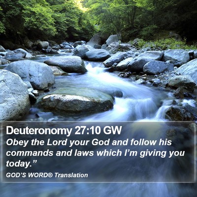 Deuteronomy 27:10 GW Bible Verse Image