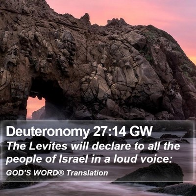 Deuteronomy 27:14 GW Bible Verse Image