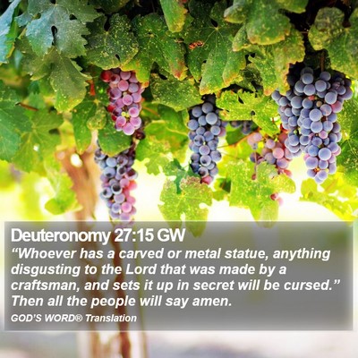 Deuteronomy 27:15 GW Bible Verse Image