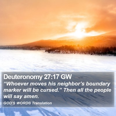 Deuteronomy 27:17 GW Bible Verse Image