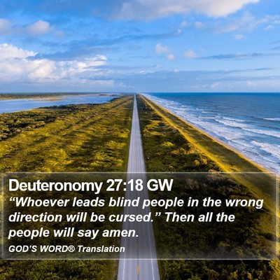 Deuteronomy 27:18 GW Bible Verse Image