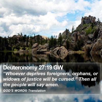 Deuteronomy 27:19 GW Bible Verse Image