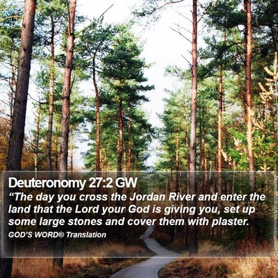 Deuteronomy 27:2 GW Bible Verse Image