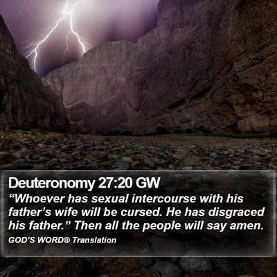 Deuteronomy 27:20 GW Bible Verse Image
