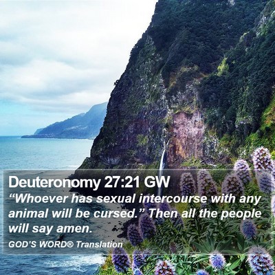 Deuteronomy 27:21 GW Bible Verse Image
