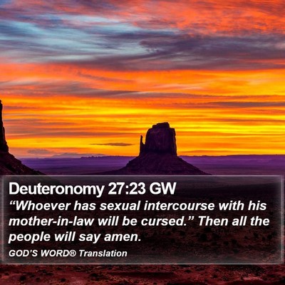 Deuteronomy 27:23 GW Bible Verse Image