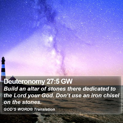 Deuteronomy 27:5 GW Bible Verse Image