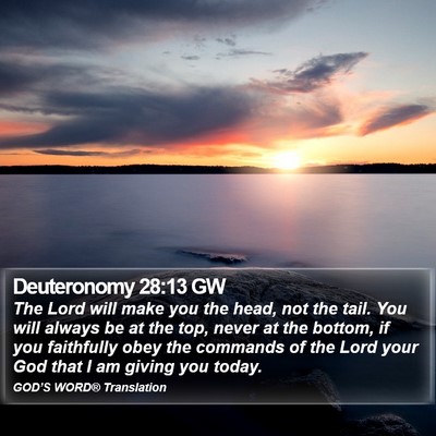 Deuteronomy 28:13 GW Bible Verse Image