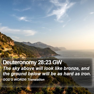Deuteronomy 28:23 GW Bible Verse Image