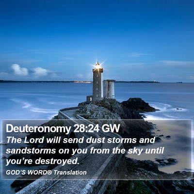 Deuteronomy 28:24 GW Bible Verse Image