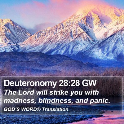 Deuteronomy 28:28 GW Bible Verse Image