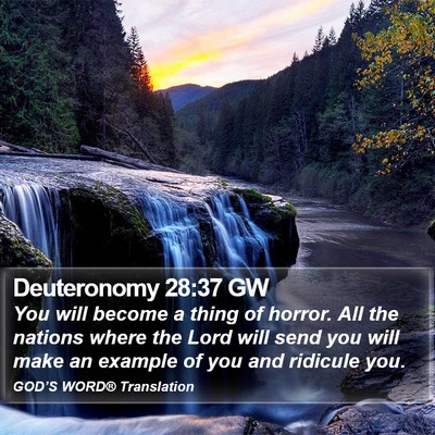 Deuteronomy 28:37 GW Bible Verse Image