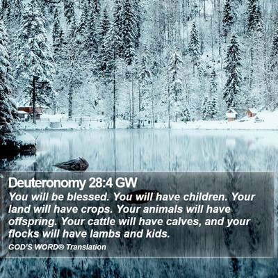 Deuteronomy 28:4 GW Bible Verse Image