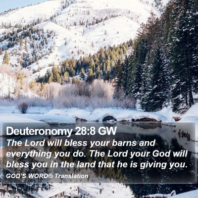Deuteronomy 28:8 GW Bible Verse Image