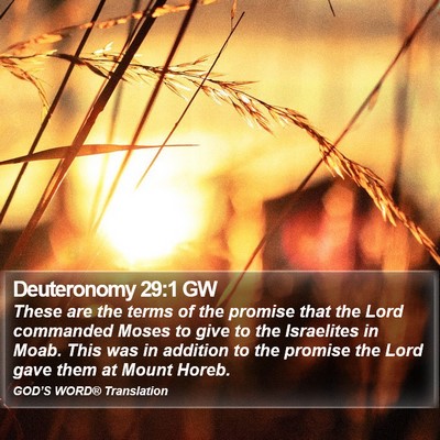 Deuteronomy 29:1 GW Bible Verse Image