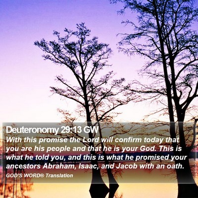 Deuteronomy 29:13 GW Bible Verse Image