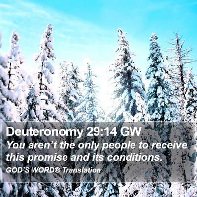 Deuteronomy 29:14 GW Bible Verse Image