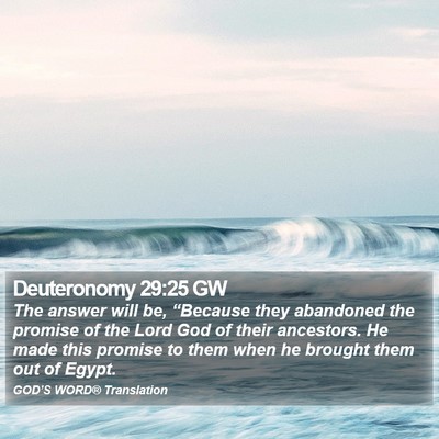 Deuteronomy 29:25 GW Bible Verse Image