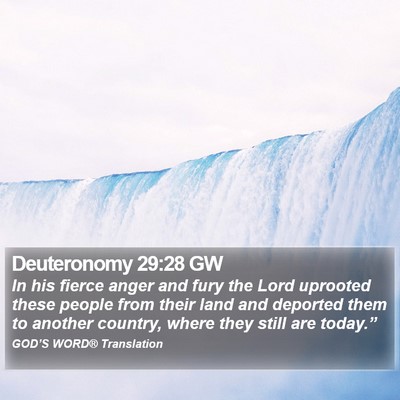 Deuteronomy 29:28 GW Bible Verse Image