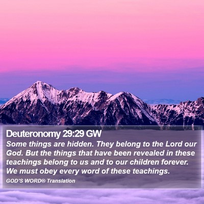 Deuteronomy 29:29 GW Bible Verse Image