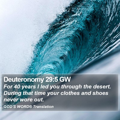 Deuteronomy 29:5 GW Bible Verse Image