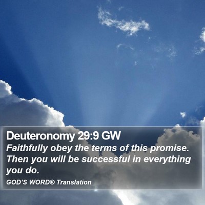 Deuteronomy 29:9 GW Bible Verse Image