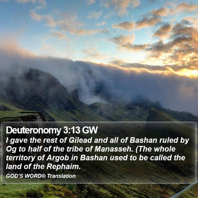 Deuteronomy 3:13 GW Bible Verse Image