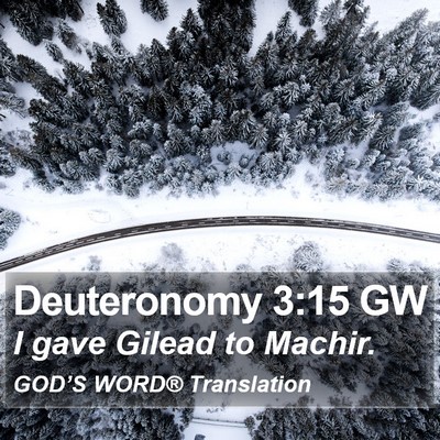 Deuteronomy 3:15 GW Bible Verse Image