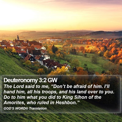 Deuteronomy 3:2 GW Bible Verse Image
