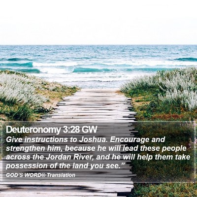 Deuteronomy 3:28 GW Bible Verse Image
