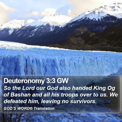 Deuteronomy 3:3 GW Bible Verse Image