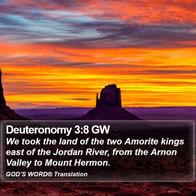 Deuteronomy 3:8 GW Bible Verse Image