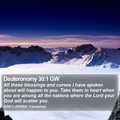 Deuteronomy 30:1 GW Bible Verse Image