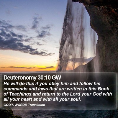 Deuteronomy 30:10 GW Bible Verse Image