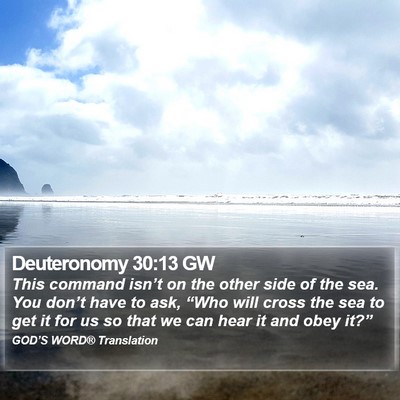 Deuteronomy 30:13 GW Bible Verse Image