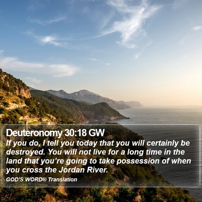 Deuteronomy 30:18 GW Bible Verse Image
