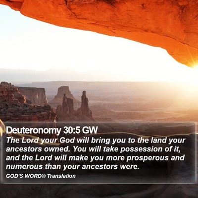 Deuteronomy 30:5 GW Bible Verse Image