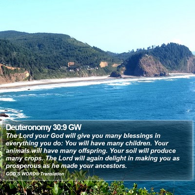Deuteronomy 30:9 GW Bible Verse Image