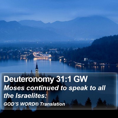 Deuteronomy 31:1 GW Bible Verse Image