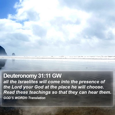 Deuteronomy 31:11 GW Bible Verse Image