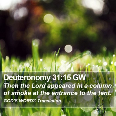 Deuteronomy 31:15 GW Bible Verse Image