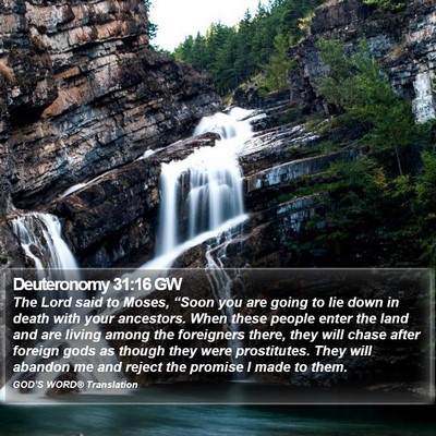 Deuteronomy 31:16 GW Bible Verse Image