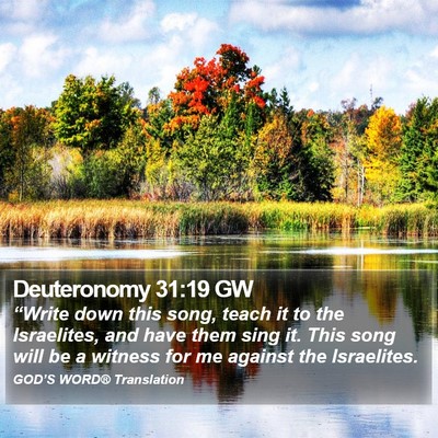 Deuteronomy 31:19 GW Bible Verse Image