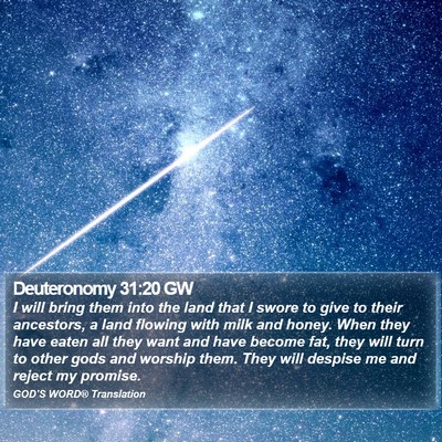 Deuteronomy 31:20 GW Bible Verse Image