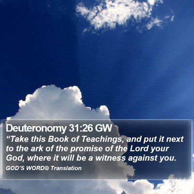 Deuteronomy 31:26 GW Bible Verse Image