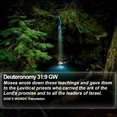 Deuteronomy 31:9 GW Bible Verse Image