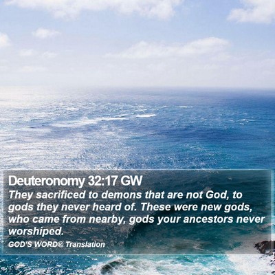 Deuteronomy 32:17 GW Bible Verse Image