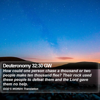 Deuteronomy 32:30 GW Bible Verse Image