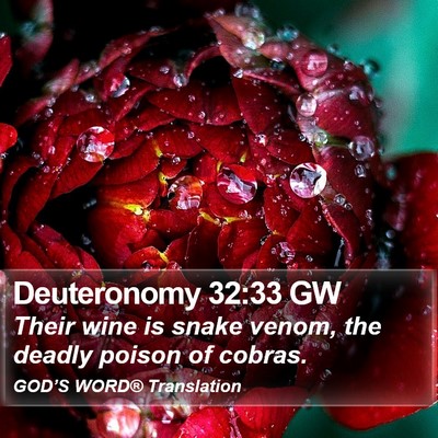 Deuteronomy 32:33 GW Bible Verse Image